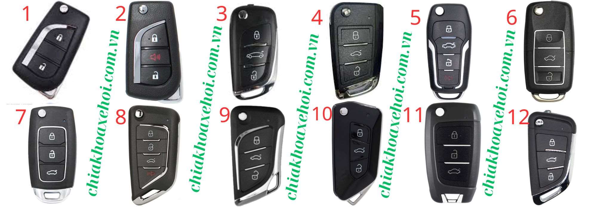 Mẫu Chìa Khóa Remote Gập Toyota wigo