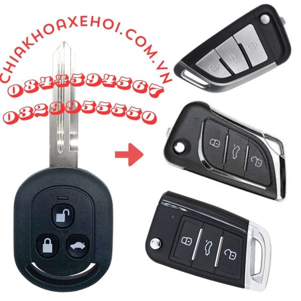 Chìa Khóa Remote Gập Daewoo Lacetti