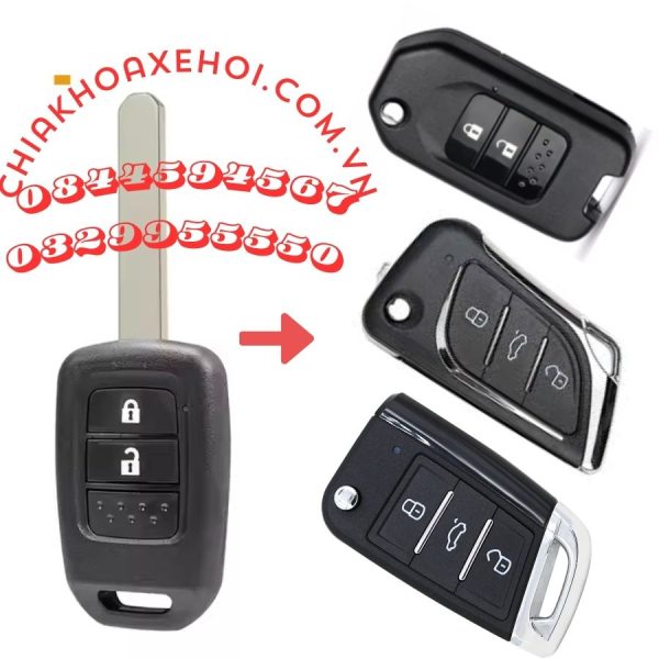 Chìa Khóa Remote Gập Honda Brio