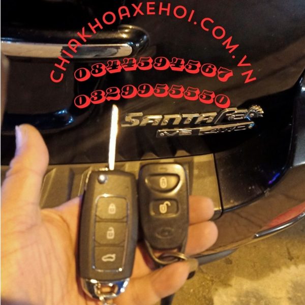 Chìa Khóa Remote Gập Hyundai Santafe