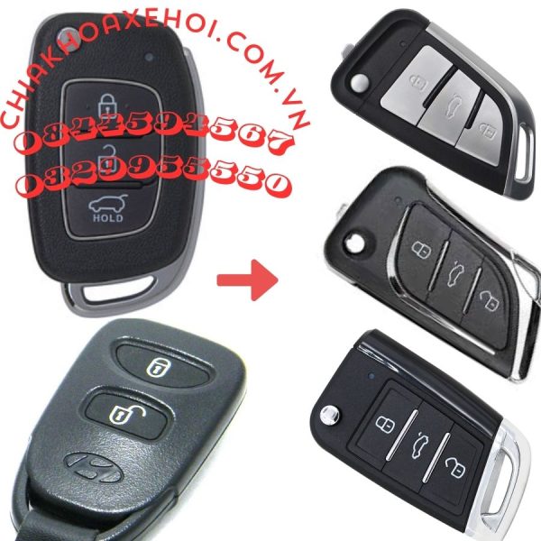 Chìa Khóa Remote Gập Hyundai Tucson