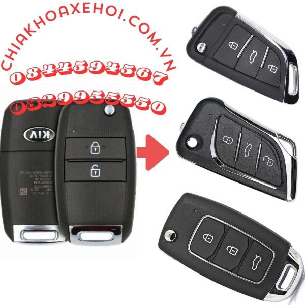 Chìa Khóa Remote Gập Kia Soluto