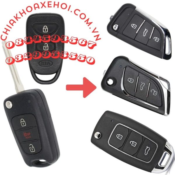 Chìa Khóa Remote Gập Kia Soul