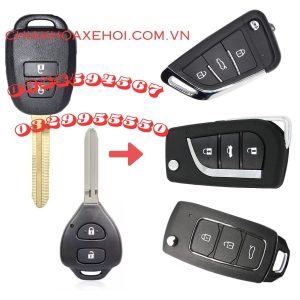 Chìa Khóa Remote Gập Toyota Yaris