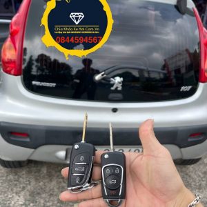 Chìa Khóa Remote Peugeot 107 Độ Gập