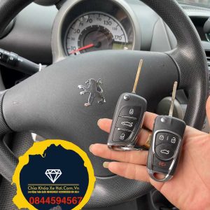 Chìa Khóa Remote Peugeot 107 Độ Gập