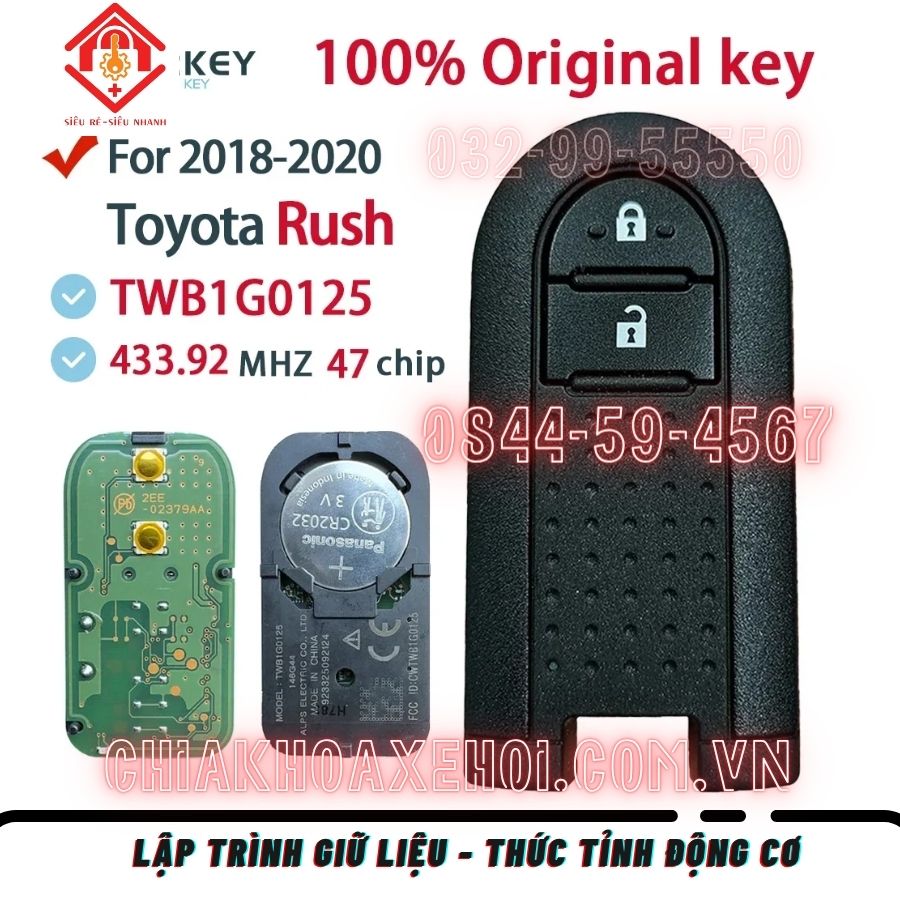 Làm Chìa Khóa Toyota Rush – Remote, Smartkey, Chìa Cơ Chính Hãng 24/7